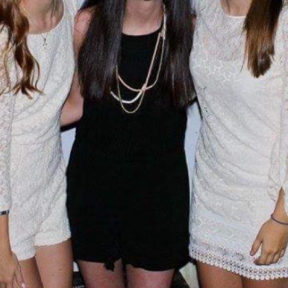 LOFT Black Embroidered High Neck Romper with Tassel and Tie Back - Picture 8 of 8